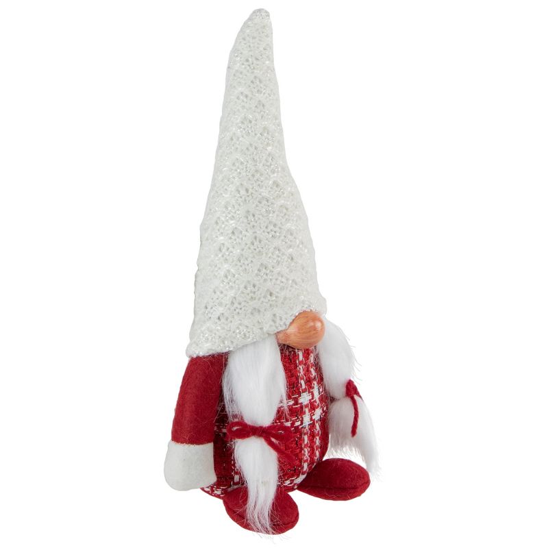 Northlight 10" Red and White Nordic Girl Gnome Christmas Decoration, 3 of 6