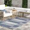 Nuloom Rayla Striped Blocks Indoor/Outdoor Patio Area Rug, 5' x 8', Blue - 2 of 4