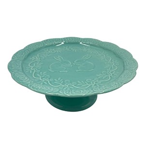 Transpac Ceramic Green Cake Stand Home Decorations Easter - 1 of 1