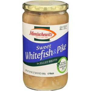 Manischewitz Sweet Whitefish & Pike in Jelled Broth - Case of 6 - 24 oz - 1 of 1