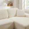 109'' Modern Boneless Sofa Couch, Corduroy Modular Sectional Sofa With L-Shape Chaise, No Assembly Required - 4 of 4