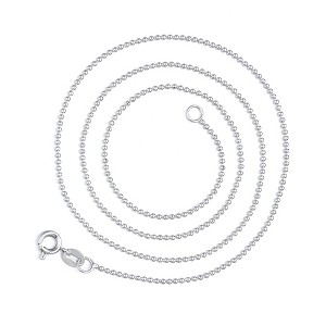 14K White Gold ball bead chain Necklace - 1 of 4