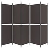 vidaXL 5-Panel Room Divider Brown 98.4"x70.9" Fabric - 4 of 4