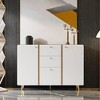 NicBex 47.24"/ 55.12" Modern Sideboard,Kitchen Storage Cabinets for Kitchen and Dining Room,White - 2 of 4