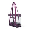 baggallini Carry Away Clear Shoulder Bag Tote with Removable Pouch - 2 of 3