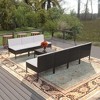 vidaXL Garden Lounge Set Patio Sectional Sofa Couch Outdoor Poly Rattan Black - 2 of 4