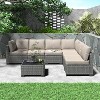 7-Piece Patio Set with Dining Table, Modular Sectional Sofa, All-Weather Wicker - 4 of 4