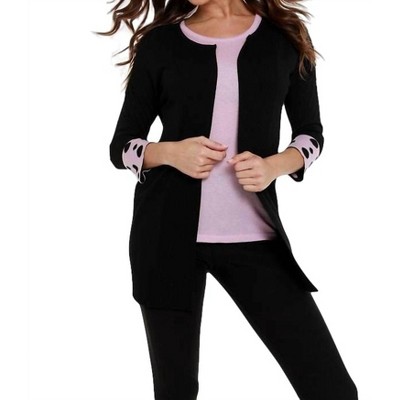 Women's Polka Dot Sleeve Ribbed Open Cardigan - ANGEL