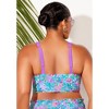 Swimsuits for All Women's Longline Bra Sized Lettuce Trim Bikini Top (Plus Sizes Available) - 3 of 4