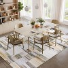 Washable Modern Geometric Rug Non Slip Low Pile Rug Contemporary Floor Cover Foldable Indoor Carpet for Living Room Bedroom Playroom Office - 2 of 4