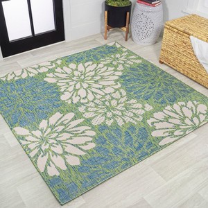 JONATHAN Y Zinnia Modern Floral Textured Weave Indoor/Outdoor Area Rug - 1 of 4