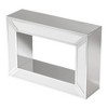 Resenkos 47" Console Table, Modern Mirrored Sofa Table Hallway Table, White - 4 of 4