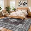 Area Rugs for Living Room Floral Vintage Soft Non Slip Machine Washable Distressed Vintage Rug for Bedroom Dining Room - 3 of 4