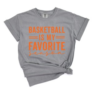 Simply Sage Market Basketball Is My Favorite Season Garment Dyed Tee - 1 of 4