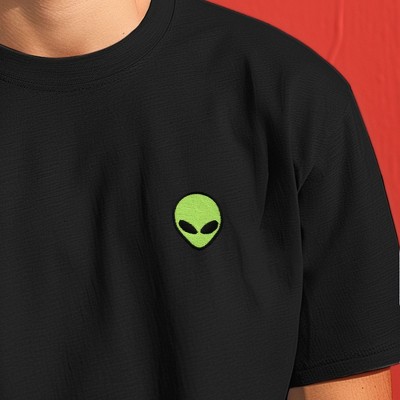 Мужские футболки Dalix Mens Alien Heavyweight Tee in Black S Small — фото 5
