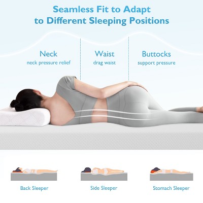 California King White Gel Memory Foam Mattress with Removable Cover