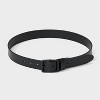 Men's Sleek Square Center Bar Buckle Belt - Goodfellow & Co™ Black - image 2 of 3