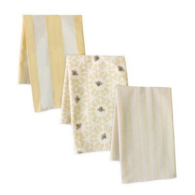 Melrose Bumble Bee Geometric Tea Towel (Set of 3)