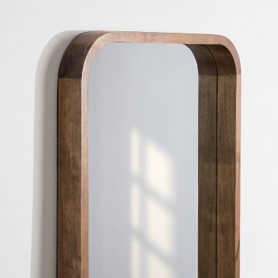 Rustic Brown Solid Poplar Wood 20"x30" Bathroom Vanity Mirror