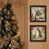 SEVOBAL Wall Art Vintage Reindeer Bell Framed Art Set for Living Room Bedroom and Holiday Decor, Black, 14"*1"*14" - 3 of 4