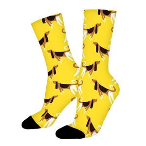 Badger Dogs Women Printed Crew Socks Funny Funky Socks Soft Polyester Novelty Gifts for Artists Men - 1 of 1