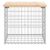 Patio Bench Gabion Design 24.8"x17.3"x16.5" Solid Wood Pine - 3 of 4