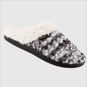 Isotoner Women's Sweater Knit Amanda Hoodback Slippers - 1 of 4