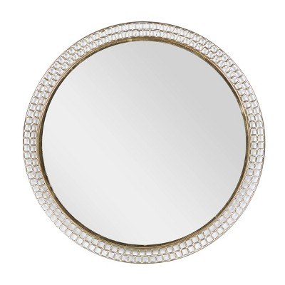 Contemporary Iron Decorative Wall Mirror Gold - Olivia & May