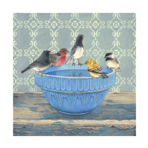 Canvas Wall Art - Marvindale 'Gathering at the Blue Bowl' Wall Art for Living Room, Bedroom, or Office Décor by Trademark Fine Art - 24 x 24 Inches - 1 of 4