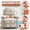 Recliner Chair, Recliner for Elderly with Heat and Massage, Stand Assist with Cup Holders, Side Pocket, USB Port, Single Sofa Seat for Living Room - 4 of 4
