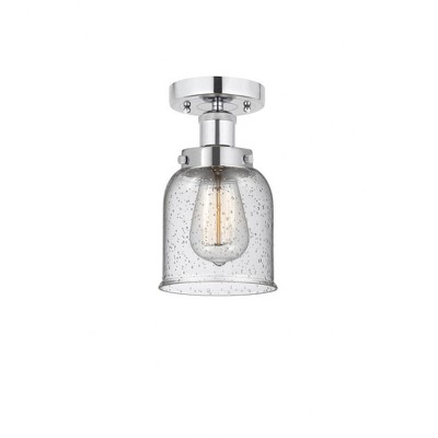Bell - 1 Light Semi-Flush Mount In Industrial Style-8.25 Inches Tall and 6.5 Inches Wide