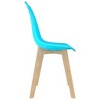 vidaXL Dining Chairs, 4 Pcs, Blue Plastic - 3 of 4