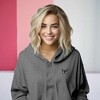 Dalix Butterfly Embroidered Fleece Cropped Hoodie Pullover Relaxed Fit Womens - 4 of 4