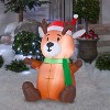 Gemmy Christmas Airblown Inflatable Outdoor Baby Reindeer , 3.5 ft Tall, Multi - image 2 of 3