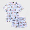 Girls' Bluey Coat Pajama Set - Blue - 2 of 3