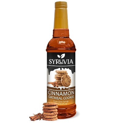 Syruvia Cinnamon Oatmeal Cookie Syrup - 25.4 fl oz. Premium Flavoring Syrup For Coffee