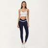 Anna-Kaci Active Women's Crossover Waist Colorblock Full Length Leggings with Stretch Fit Fabric and Contoured Silhouette - 4 of 4