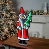 Illuminated Santa with Tree Acrylic Infinity Light Decor – 23.5in by Melrose - 2 of 3