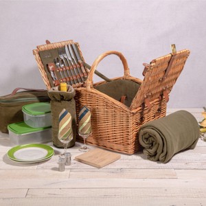 Picnic Time Somerset Deluxe Picnic Basket for 2 - 1 of 4