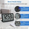 Atomic Wall Clock with Backlight, Digital Wall Clock for Classroom Bedroom Office Large Display with Indoor Temperature Humidity - 3 of 4