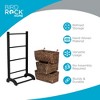 BIRDROCK HOME 3-Tier Abaca Organizer Shelf - Handwoven Baskets with Solid Wood Frame for Living Room, Bedroom & Kitchen - Brown Wash, Espresso - 3 of 4