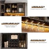72in Tall Modern Farmhouse Coffee Bar Cabinet, Kitchen Buffet with Sliding Barn Doors, LED Lights, Power Outlets, Drawers, Wine Glass Rack - 4 of 4