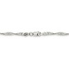 Black Bow Jewelry 3mm Sterling Silver, Solid Singapore Chain Necklace - 4 of 4
