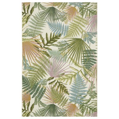Oriental Weavers Naples 1091X Green / Ivory Indoor /Outdoor Area Rug - 6'7" x 9'4"