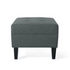 CAVINAS Classic Upholstered Ottoman with Birch Wood Legs, Modern Rectangle Ottoman Bench, Ottoman Foot Stools, Bedroom Entry Bench - 2 of 4