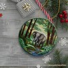 Gentle Giants Elephant Stained Glass Style Ceramic Ornament, African Animals Christmas Gift and Decor| OrnamentallyYou - 4 of 4