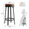 30.7" Swivel Bar Stools with Footrest - 360¡ã Rotation, PU Faux Leather Seat & Metal Frame, for Kitchen Island, Home Bar - 2 of 4