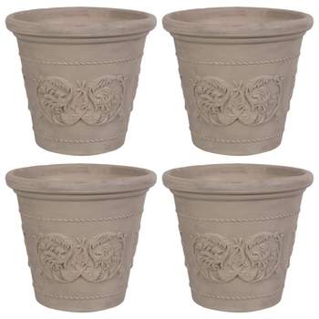 Sunnydaze Indoor/Outdoor Patio, Garden, or Porch Weather-Resistant Double-Walled Arabella Flower Pot Planter - 20"