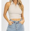 Women's COLLARED HALTER TANK - Bailey Rose - 2 of 4