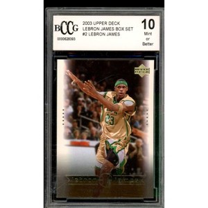 Lebron James Rookie Card 2003 Upper Deck Box Set #2 BGS BCCG 10 - 1 of 2